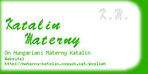 katalin materny business card